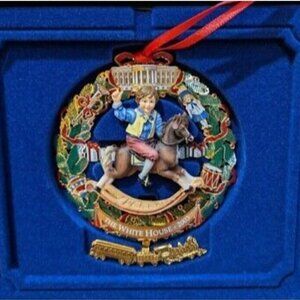 The White House 2003 Christmas Ornament Historical Association Rocking Horse